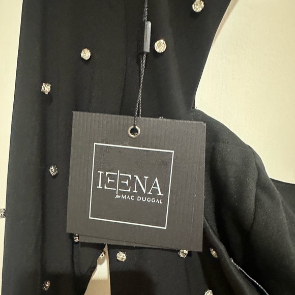 MAC DUGGAL ALLOVER RHINESTONE LONG SLEEVE DRESS - Picture 8 of 9